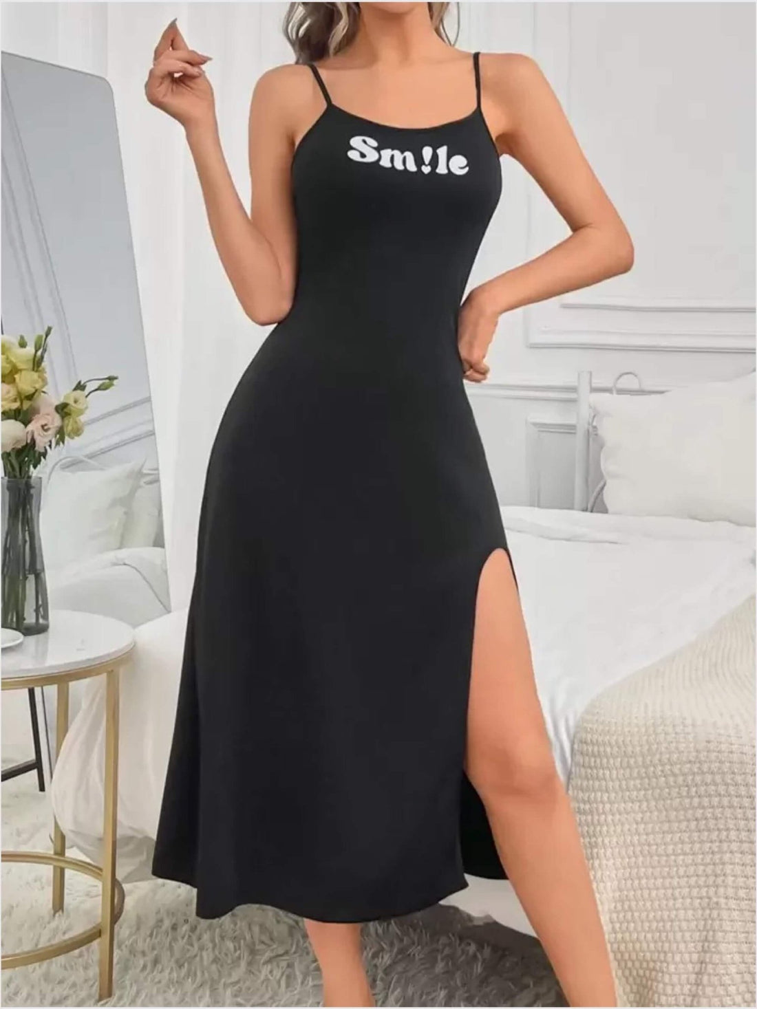Smile Printed Black Nighty Dress price in dhaka Legacy Boutiques Legacy Boutiques