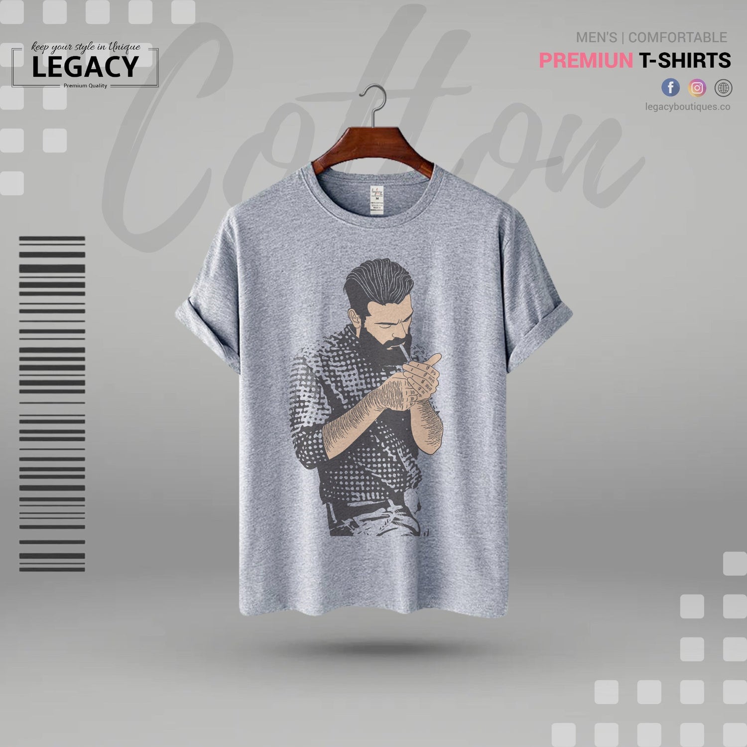 Smoke Print Premium Designer Edition T Shirt Legacy Boutiques Legacy Boutiques