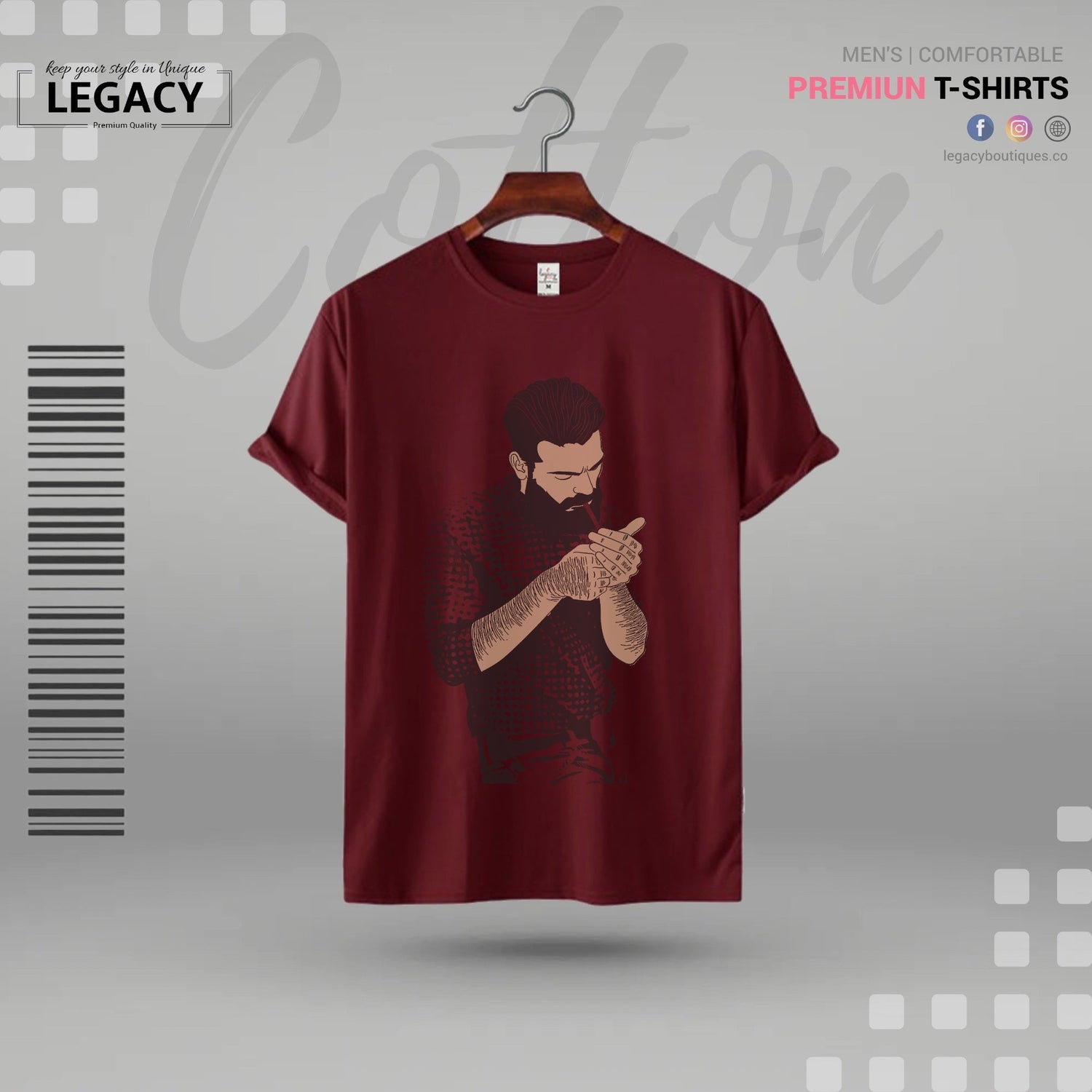 Smoke Print Premium Designer Edition T Shirt Legacy Boutiques Legacy Boutiques