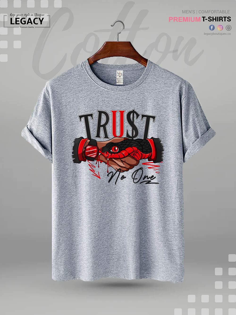 Snake Trust No One Print Men&
