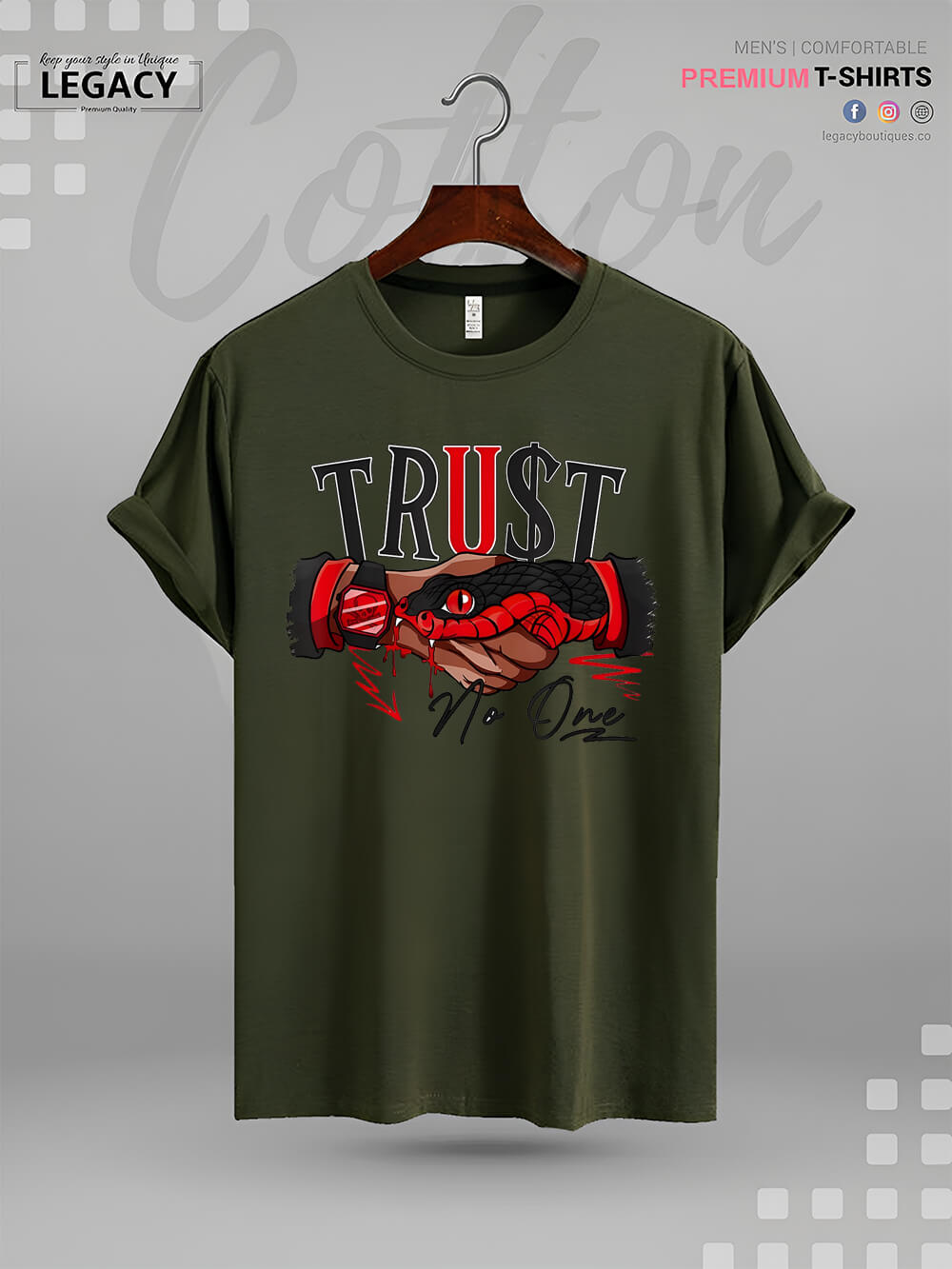 Snake Trust No One Print Men&