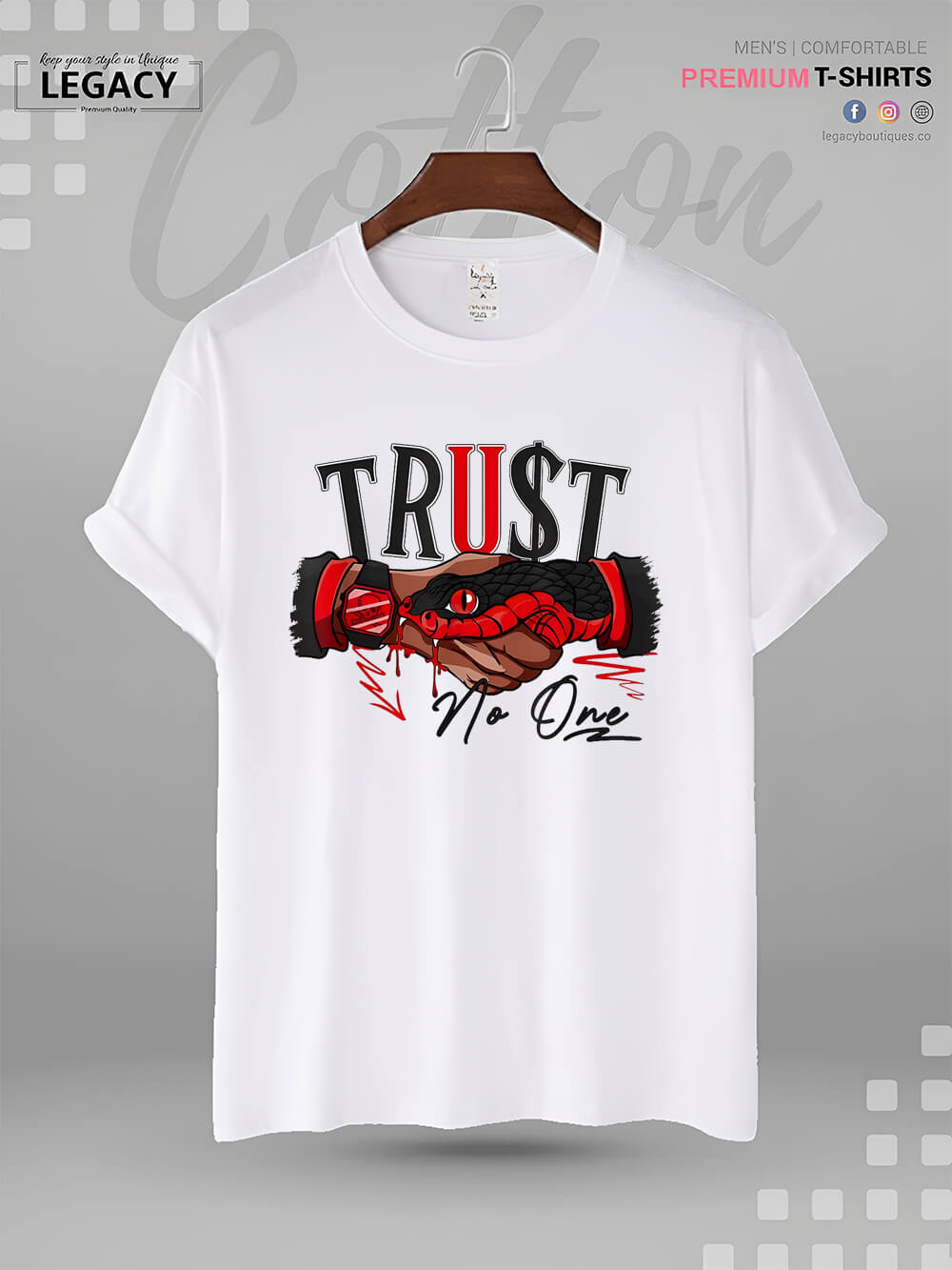Snake Trust No One Print Men&