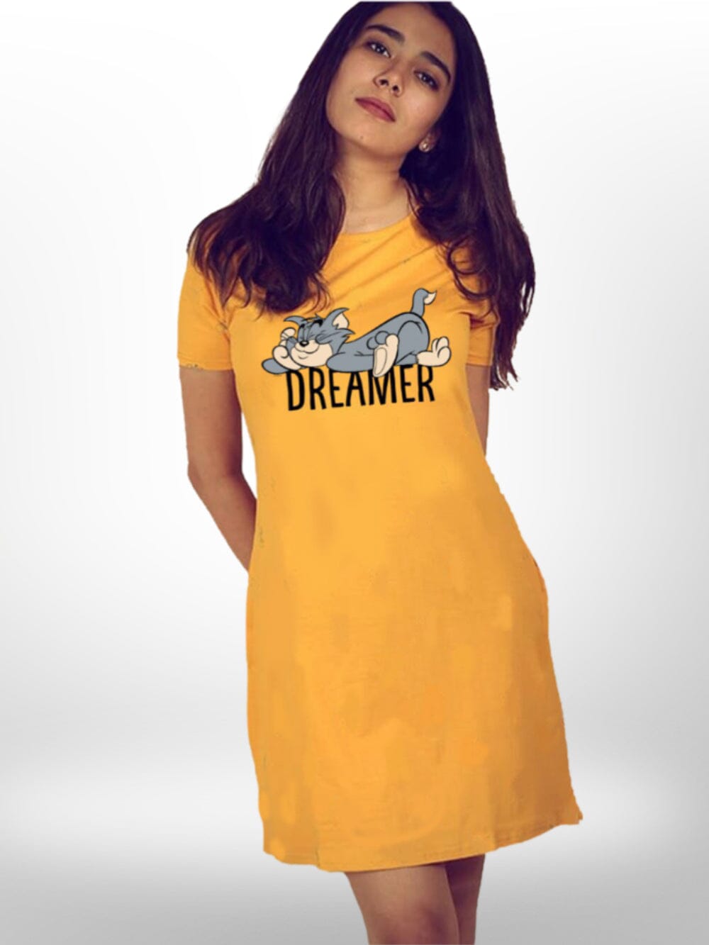 Soft &amp; Summer Days Tommy Dreamer Printed Long T-shirt For Women&