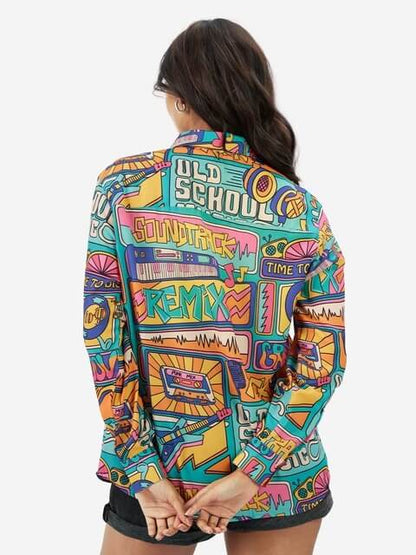 Soundwave Festival Ladies Shirt - Eclectic Music Graphic Button - Up Legacy Boutiques Legacy Boutiques