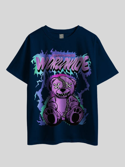 Source Of Happiness WORLDWIDE Teddy Bear Voodoo Doll Printed Drop Shoulder T-shirt Legacy Boutiques Dhaka Legacy Boutiques Legacy Boutiques