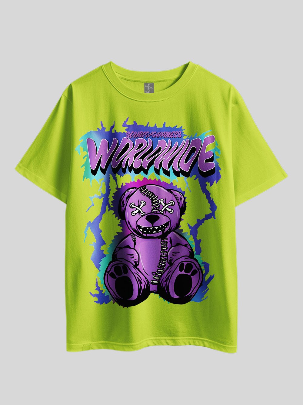 Source Of Happiness WORLDWIDE Teddy Bear Voodoo Doll Printed Drop Shoulder T-shirt Legacy Boutiques Dhaka Legacy Boutiques Legacy Boutiques