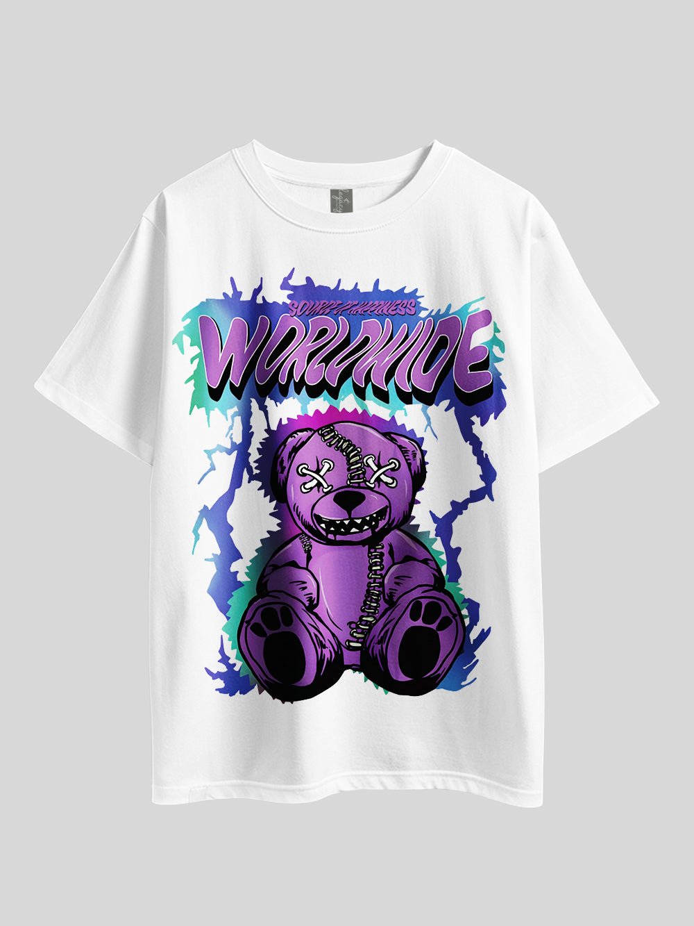 Source Of Happiness WORLDWIDE Teddy Bear Voodoo Doll Printed Drop Shoulder T-shirt Legacy Boutiques Dhaka Legacy Boutiques Legacy Boutiques
