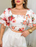 Square Neck Layered Ruffle Sleeves Blouse Legacy Boutiques Legacy Boutiques