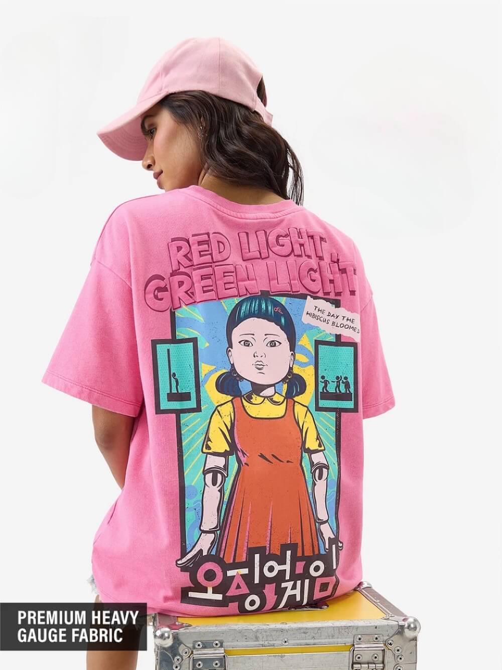Squid Game Red Light Green Light Printed Cheap Price High Quality Womens Drop Shoulder T-shirt Legacy Boutiques Bangladesh Legacy Boutiques Legacy Boutiques