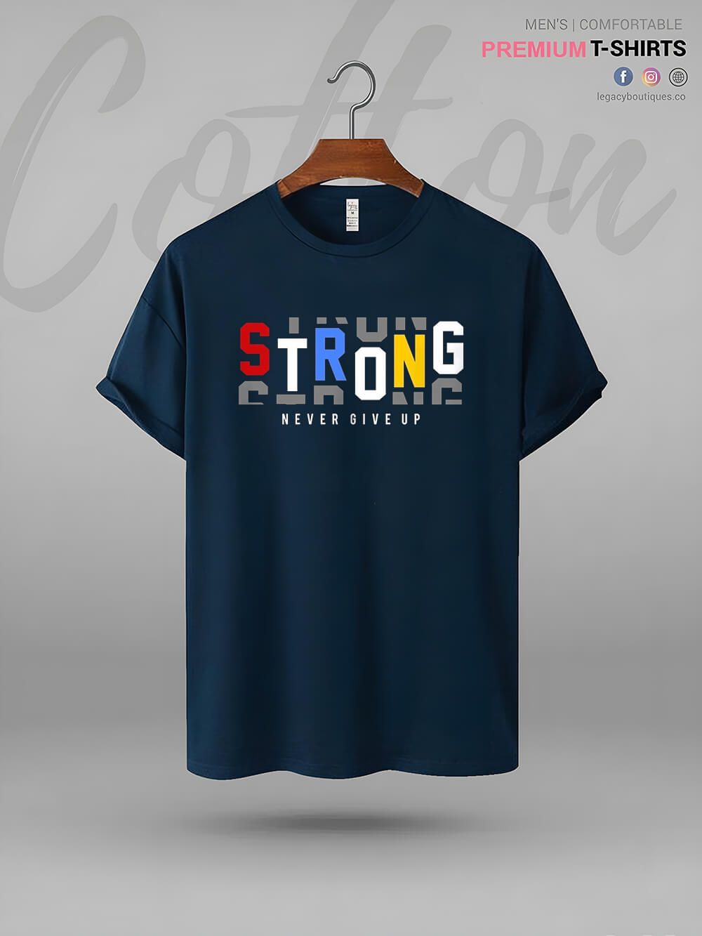 Strong Never Give Up High Quality Men&