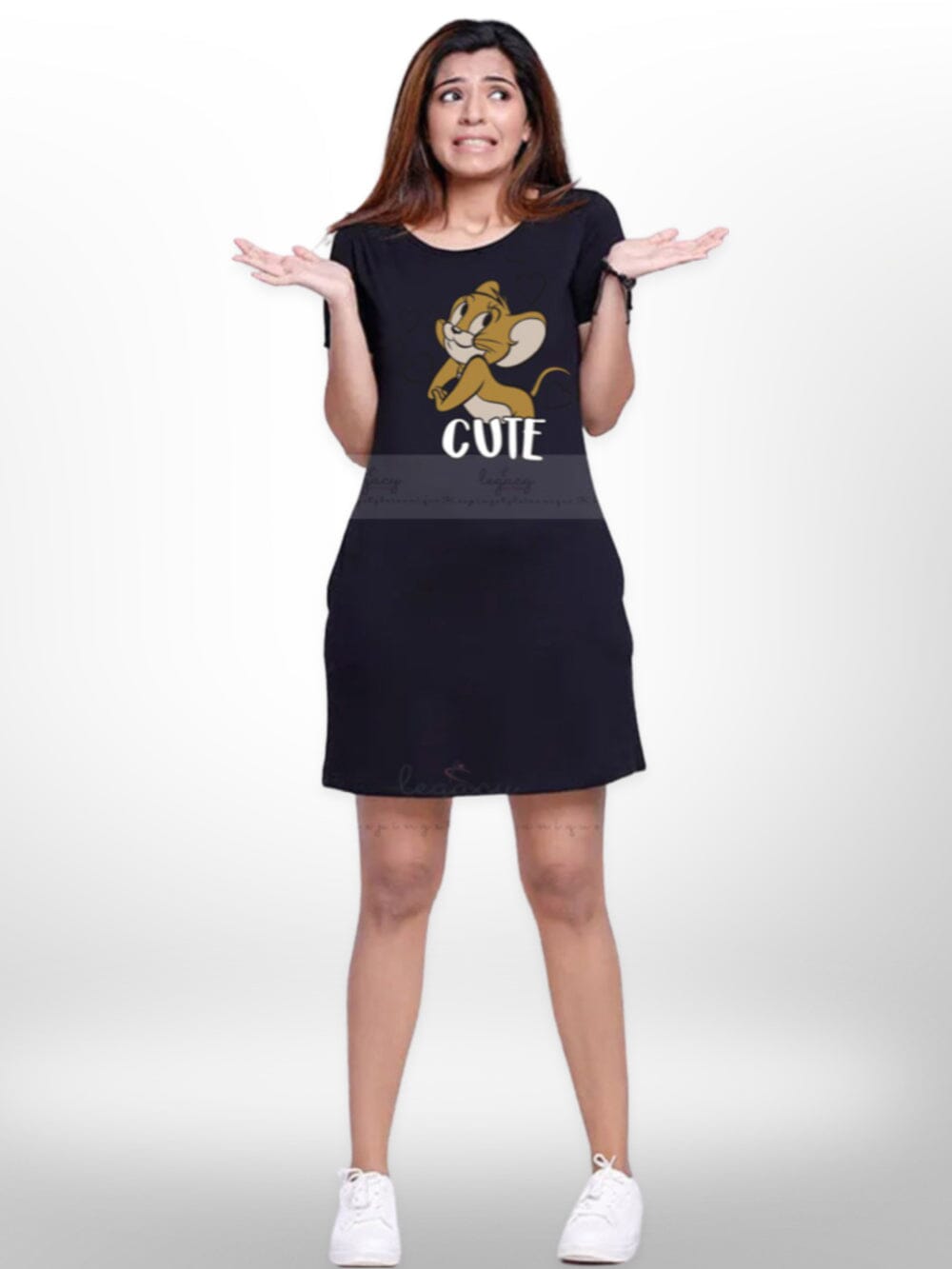 Stylish Cotton Summer Printed Long T-shirt For Women&