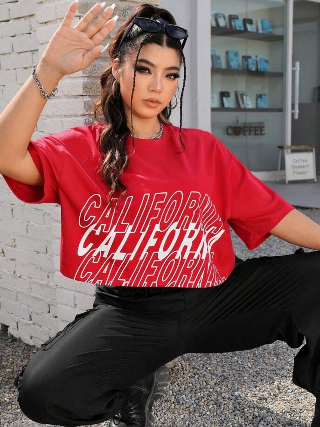 stylish crop top California printed Legacy Boutiques Legacy Boutiques