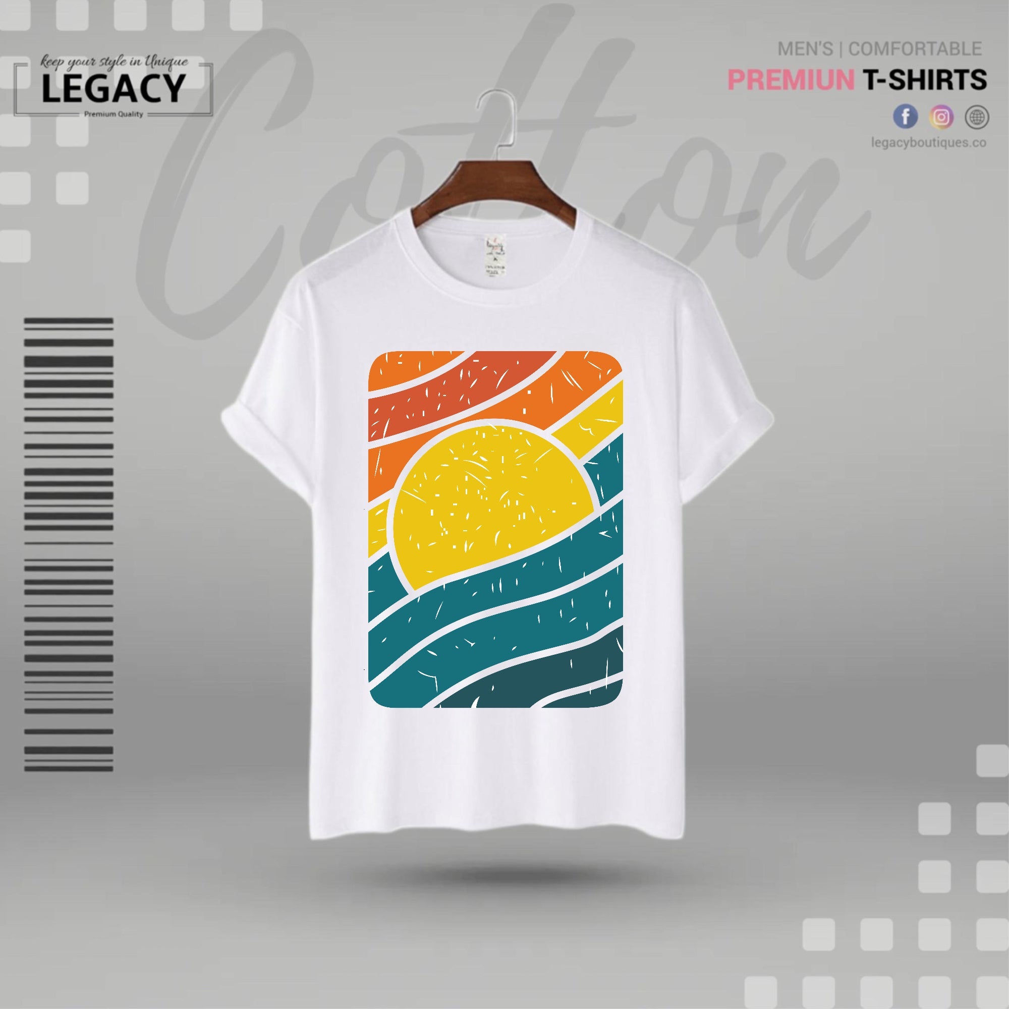 Sunset Mens Cotton T Shirt Legacy Boutiques Legacy Boutiques