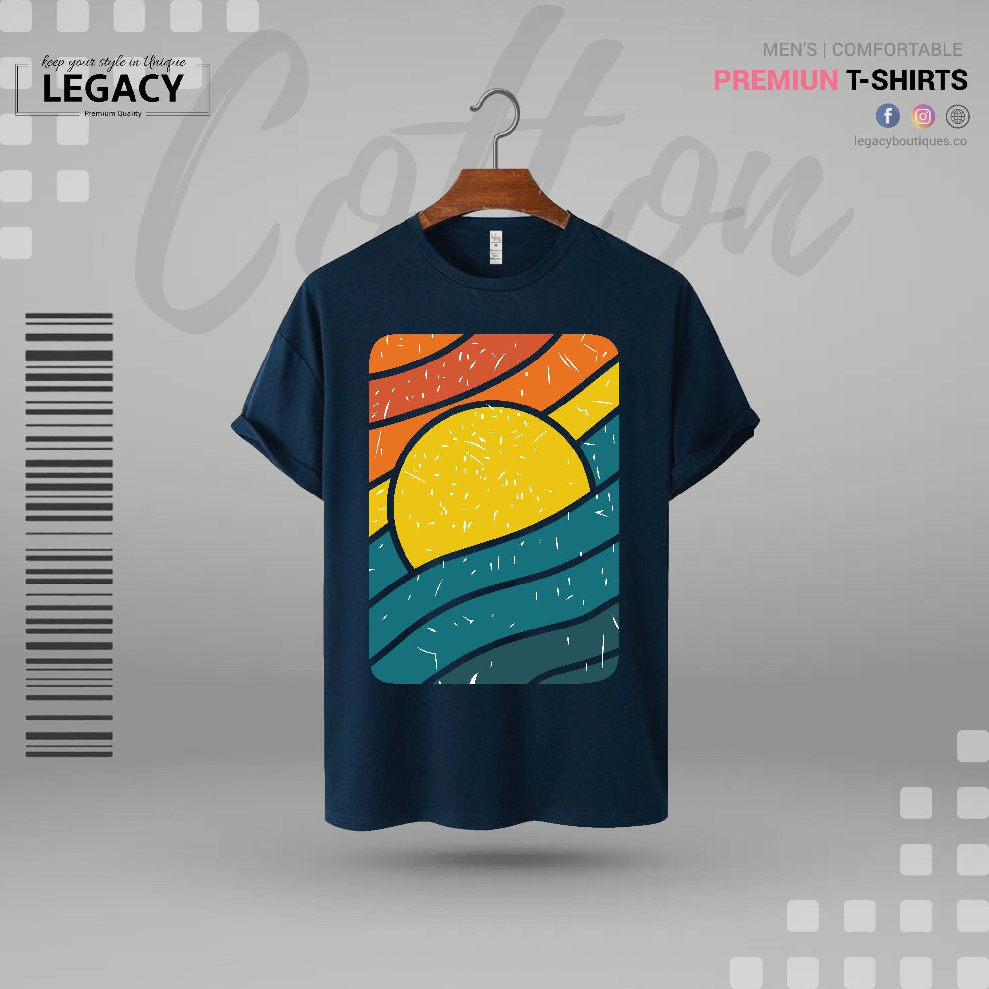 Sunset Mens Cotton T Shirt Legacy Boutiques Legacy Boutiques