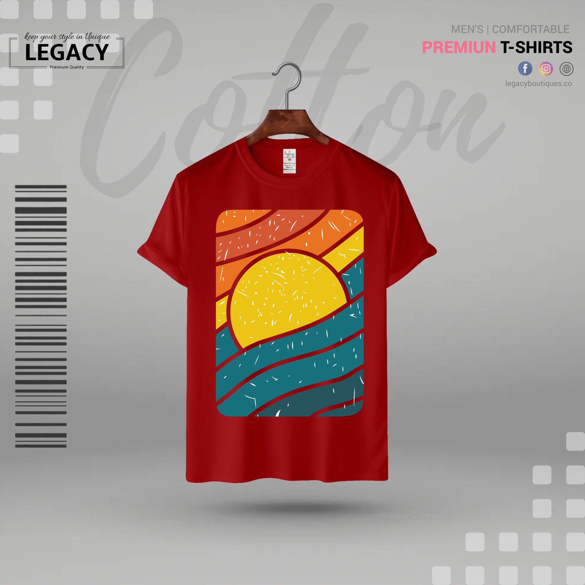 Sunset Mens Cotton T Shirt Legacy Boutiques Legacy Boutiques