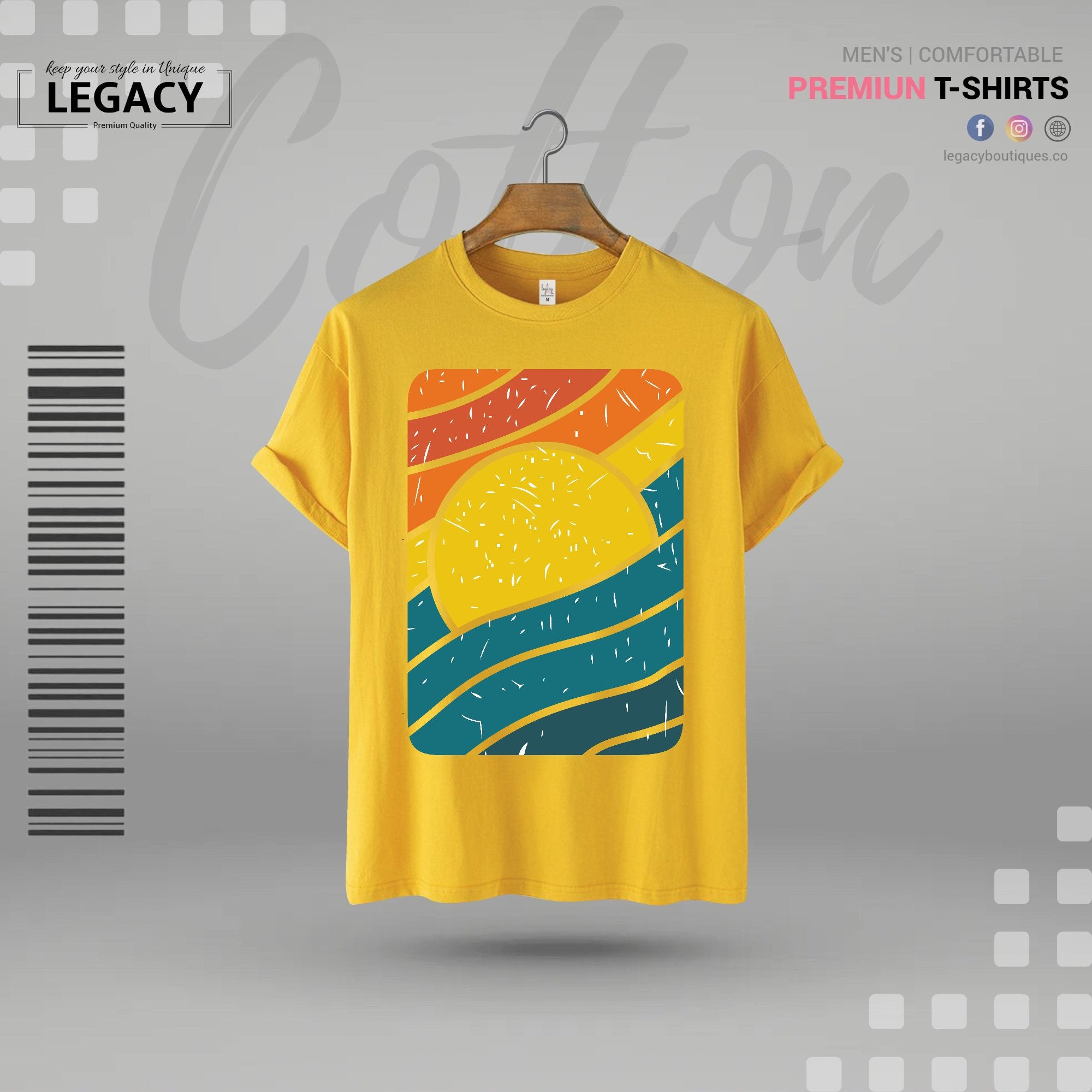 Sunset Mens Cotton T Shirt Legacy Boutiques Legacy Boutiques