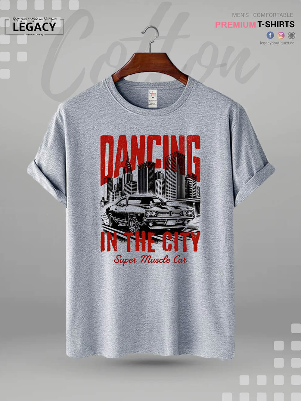 Super Muscle Car Dancing In The City High Quality Men&