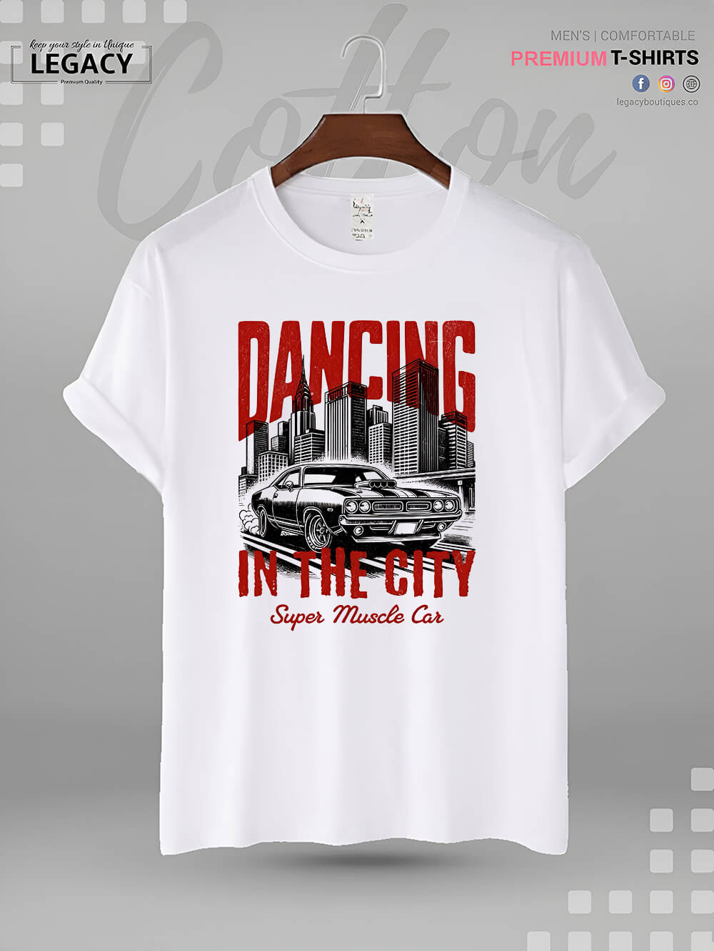 Super Muscle Car Dancing In The City High Quality Men&
