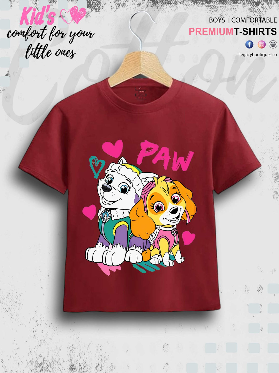 Team Paw Puppy Printed Kids Boys T-Shirt In Cheapest Price Only In Dhaka Legacy Boutiques Legacy Boutiques