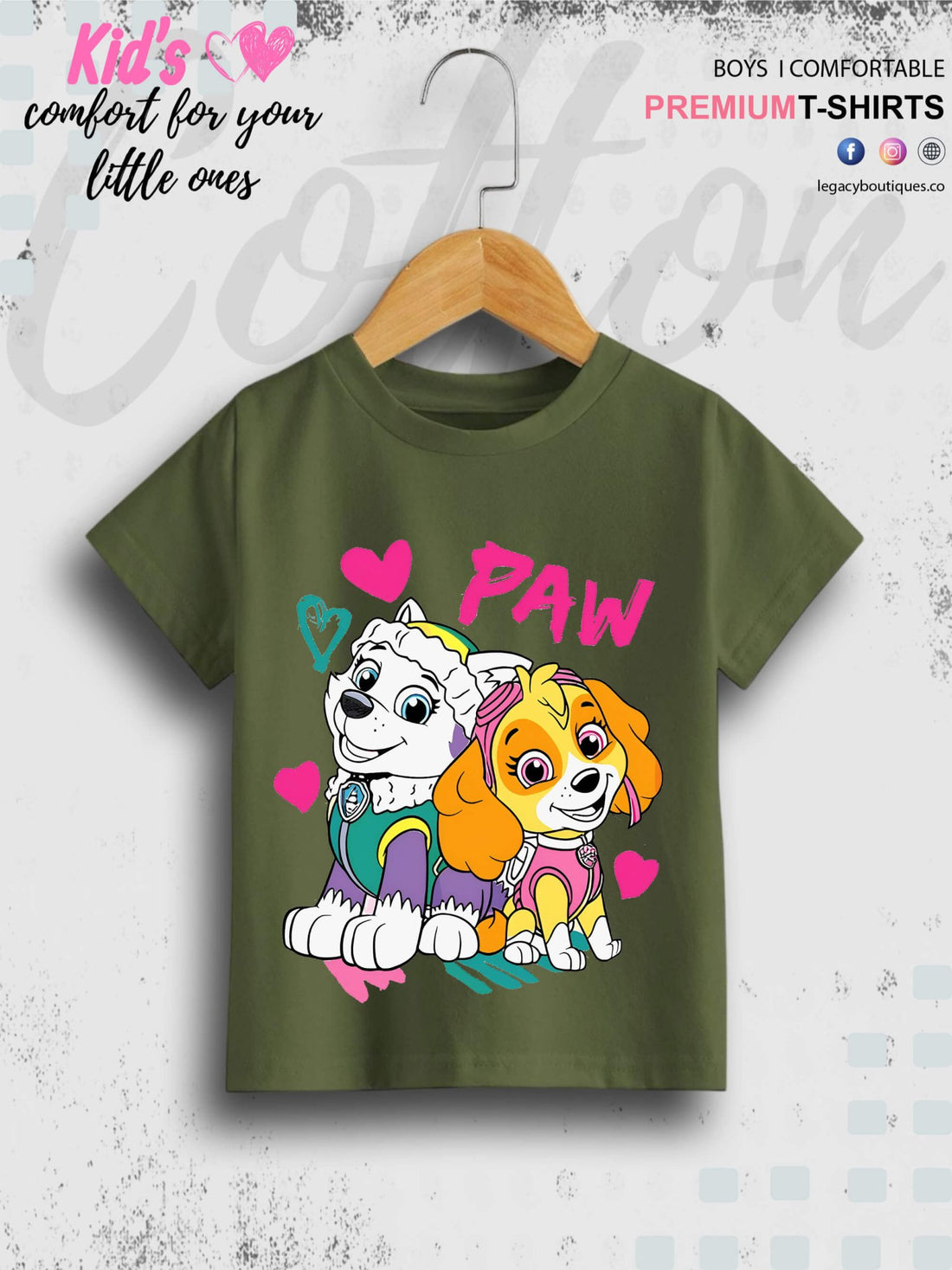 Team Paw Puppy Printed Kids Boys T-Shirt In Cheapest Price Only In Dhaka Legacy Boutiques Legacy Boutiques