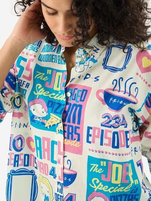 The "Friends" Ultimate Fan Collage Shirt - Oversized 90s Graphic Print Shirt Legacy Boutiques Legacy Boutiques