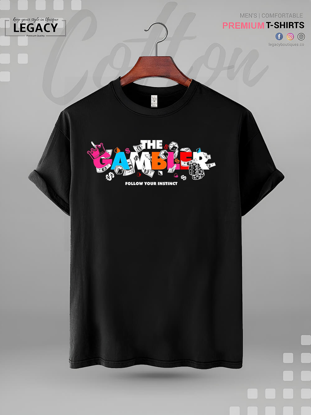 The Gambler Follow Your Instinct High Quality In Cheapest Price Men&