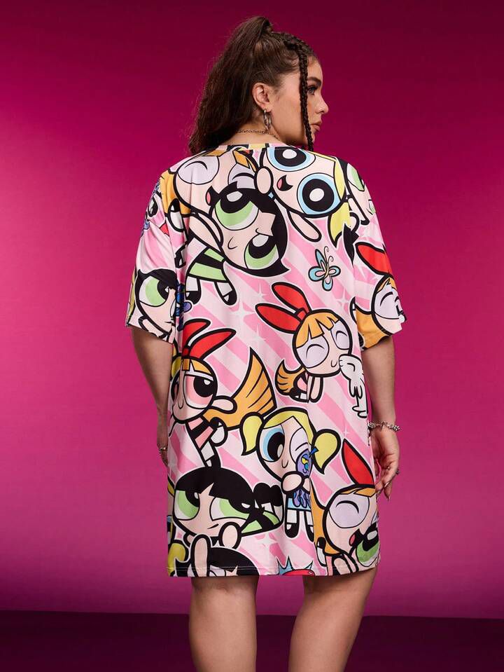 The Powerpuff Girls Printed Oversized Tshirt Legacy Boutiques Legacy Boutiques