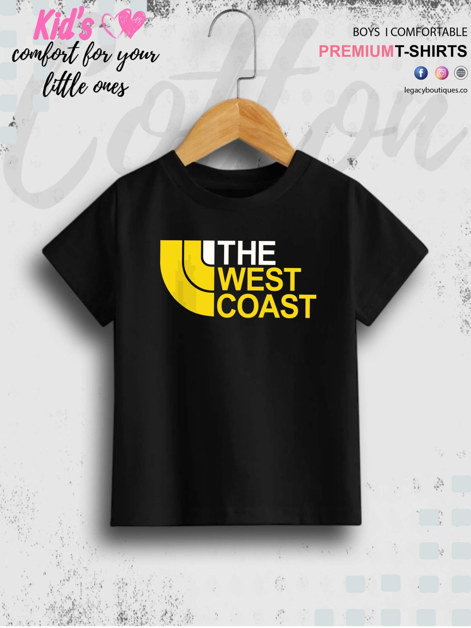 The West Coast Printed 1 To 11 Years Boys Babies Islamic T-Shirt In Cheapest Price Only In BD Legacy Boutiques Legacy Boutiques