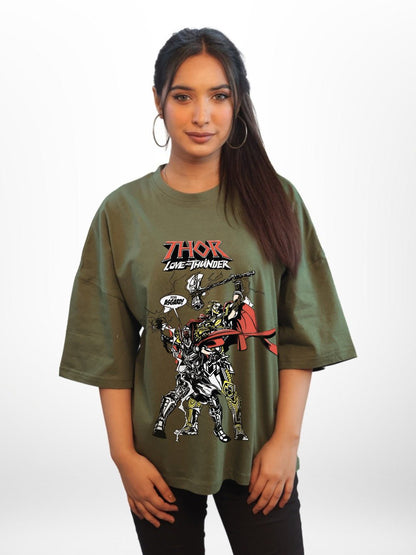 Thor Love And Thunder: FOR ASGARD Graphic Printed Womens Drop Shoulder T-shirt Legacy Boutiques Dhaka Legacy Boutiques Legacy Boutiques