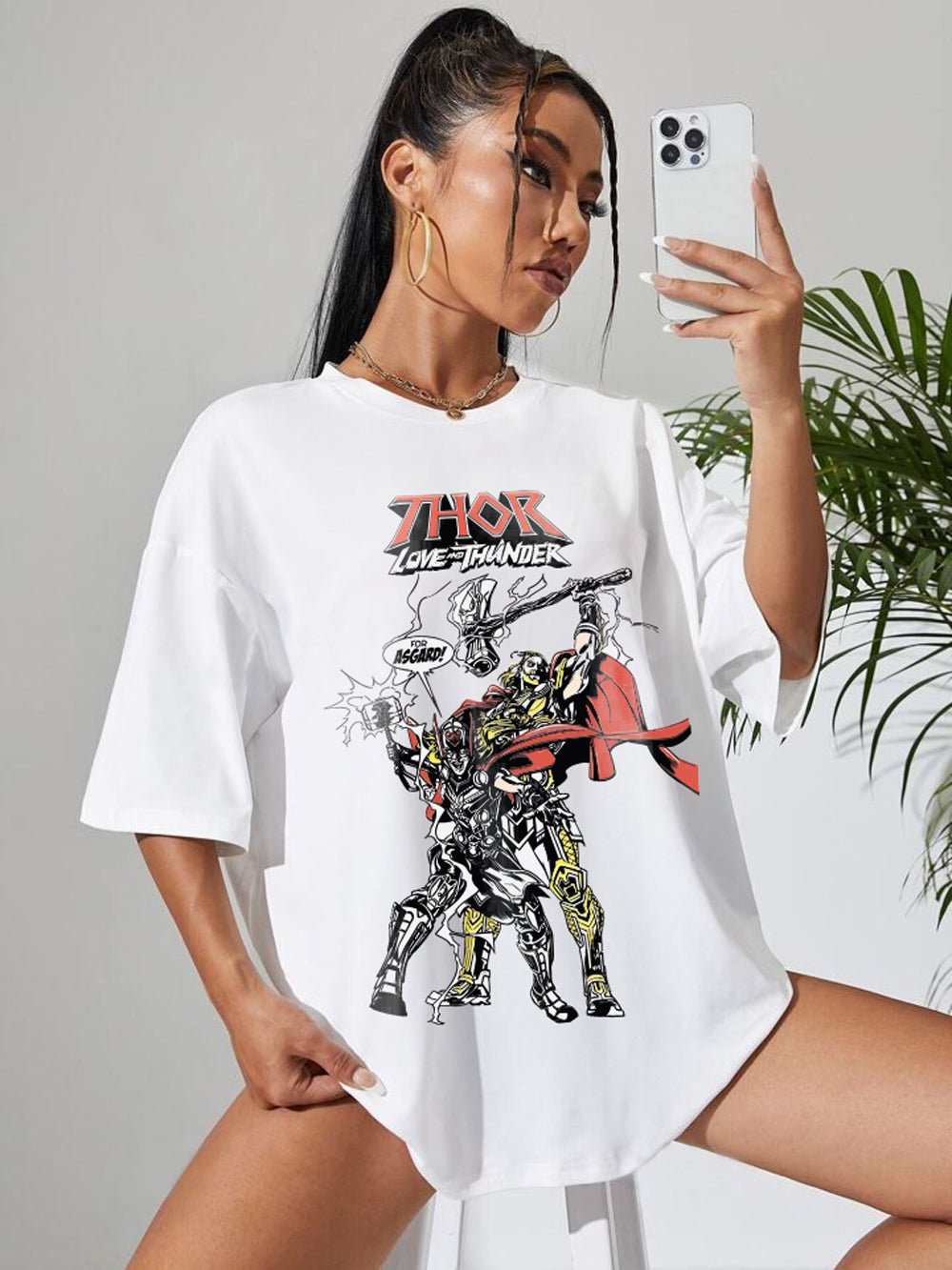 Thor Love And Thunder: FOR ASGARD Graphic Printed Womens Drop Shoulder T-shirt Legacy Boutiques Dhaka Legacy Boutiques Legacy Boutiques