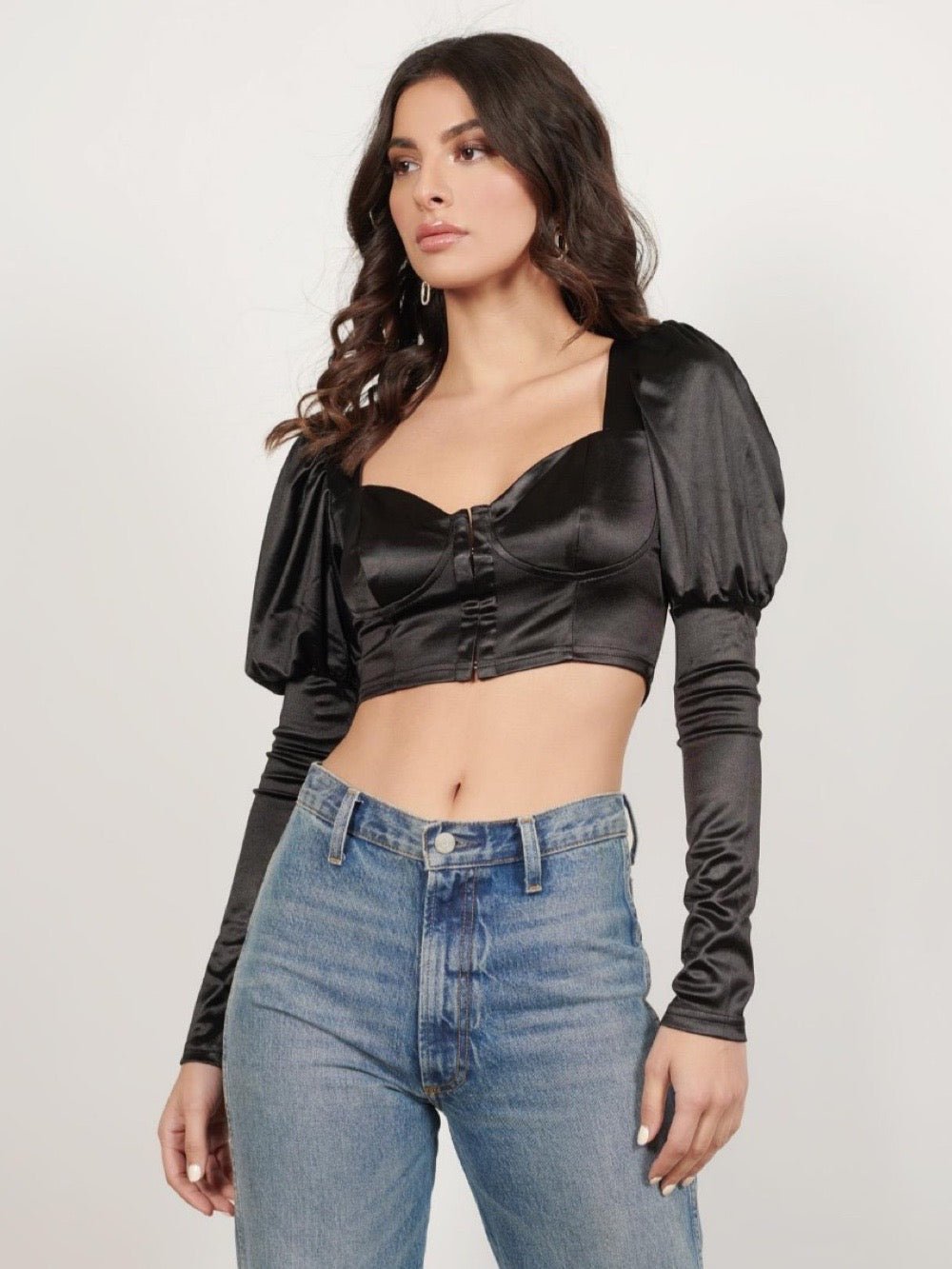 Tobi Crop Tops | Womens Juliette Black Long Sleeve Crop Top Black Legacy Boutiques Legacy Boutiques