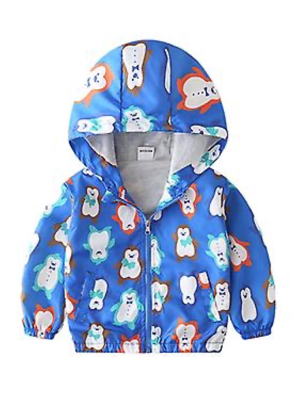 Toddler Kids Baby Grils Boys Cartoon Print Jacket Zipper Hooded Windproof Coat Legacy Boutiques Legacy Boutiques