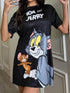 Tom & Jerry Graphic Printed Oversized Tee Legacy Boutiques Legacy Boutiques