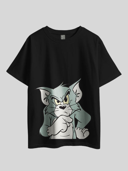 TOM &amp; JERRY" Tom Bottom Graphic Printed Drop Shoulder T-shirt Legacy Boutiques Dhaka Legacy Boutiques Legacy Boutiques