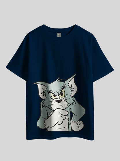 TOM &amp; JERRY" Tom Bottom Graphic Printed Drop Shoulder T-shirt Legacy Boutiques Dhaka Legacy Boutiques Legacy Boutiques
