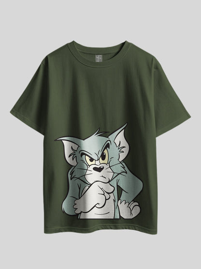TOM &amp; JERRY" Tom Bottom Graphic Printed Drop Shoulder T-shirt Legacy Boutiques Dhaka Legacy Boutiques Legacy Boutiques