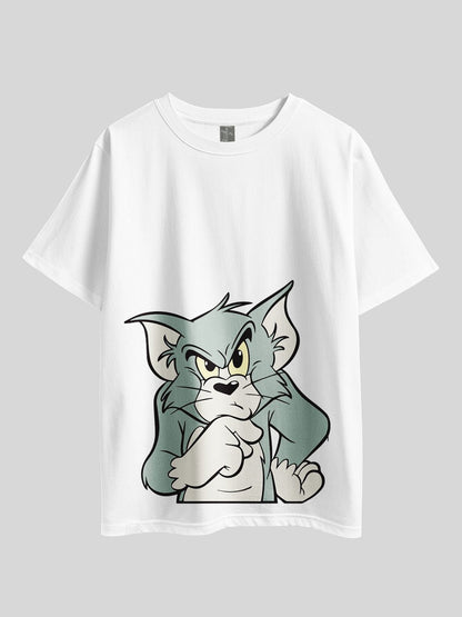TOM &amp; JERRY" Tom Bottom Graphic Printed Drop Shoulder T-shirt Legacy Boutiques Dhaka Legacy Boutiques Legacy Boutiques