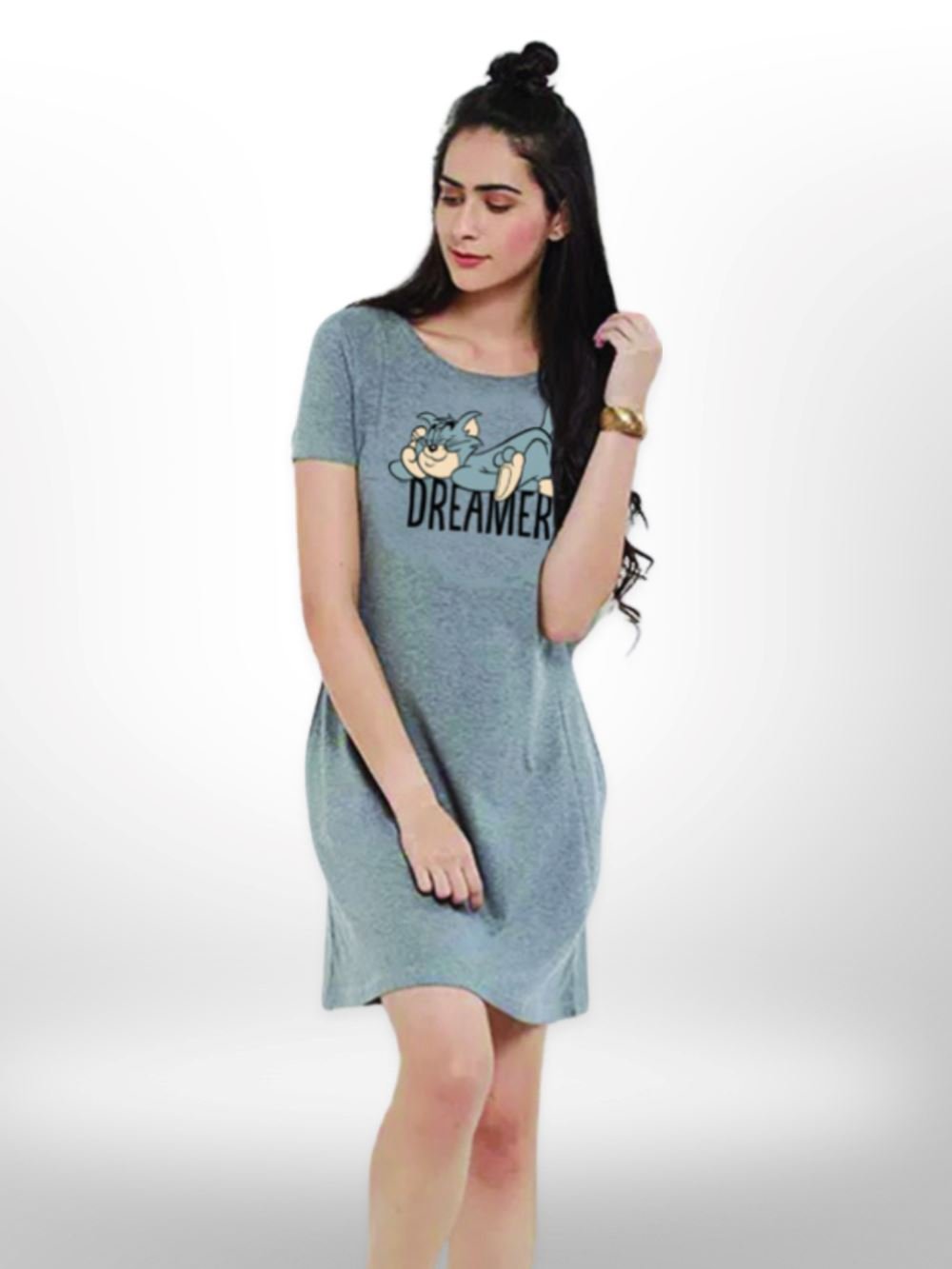 Tommy Dreamer Sleep Printed Long T-shirt For Women&