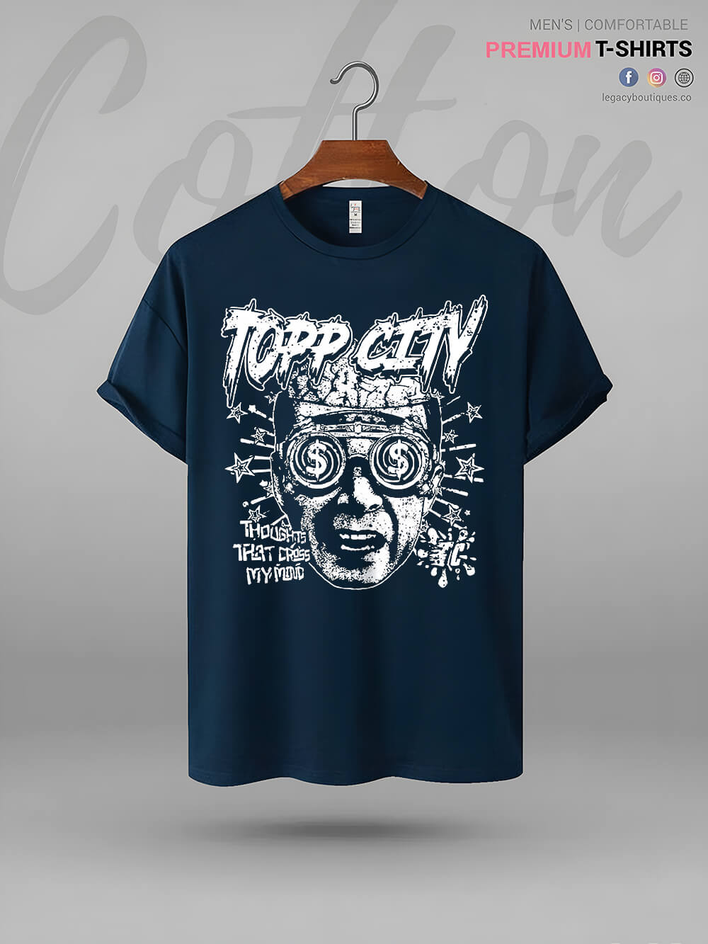 Topp City Thoughts That Cross My Mind High Quality Men&