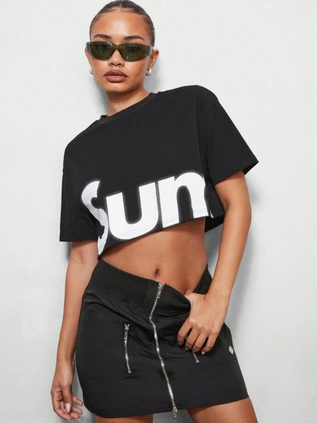 Trendy crop top Sun printed Legacy Boutiques Legacy Boutiques
