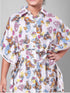 Under - the - Sea Mermaid Print Pom - Pom Kaftan - Girls Button - Up Summer Dress Legacy Boutiques Legacy Boutiques