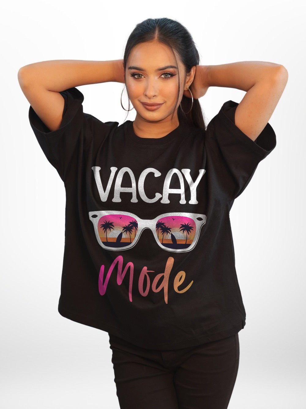 VACAY Mode Printed Womens Drop Shoulder T-shirt Legacy Boutiques Dhaka Legacy Boutiques Legacy Boutiques