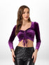 VELVET CROP TOP BLOUSE Legacy Boutiques Legacy Boutiques