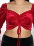 VELVET CROP TOP BLOUSE Legacy Boutiques Legacy Boutiques