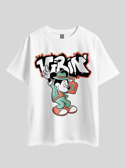 ViBin Mickey Mouse Printed Drop Shoulder T-shirt Legacy Boutiques Dhaka Legacy Boutiques Legacy Boutiques