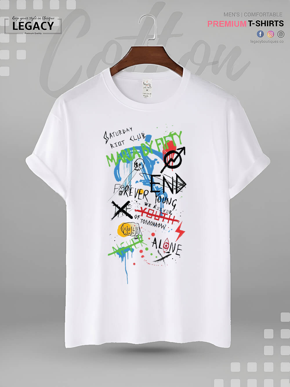 We Are The Youth Of Tomorrow Good Quality Mens Tshirt In Lowest Price In BD Legacy Boutiques Legacy Boutiques