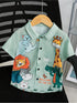 Welcome to the Zoo Print Shirt - Kids Graphic Animal Button - Up Blouse Legacy Boutiques Legacy Boutiques