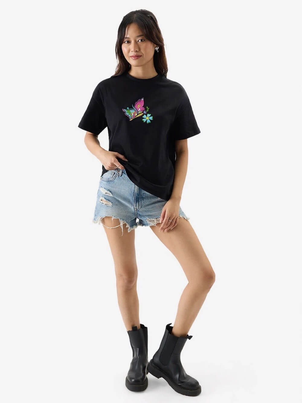 Wild And Free Graphic Printed Cheap Price High Quality Womens Drop Shoulder Tee Legacy Boutiques Bangladesh Legacy Boutiques Legacy Boutiques