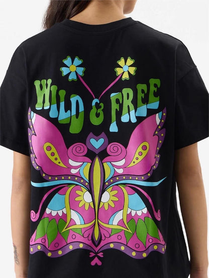 Wild And Free Graphic Printed Cheap Price High Quality Womens Drop Shoulder Tee Legacy Boutiques Bangladesh Legacy Boutiques Legacy Boutiques