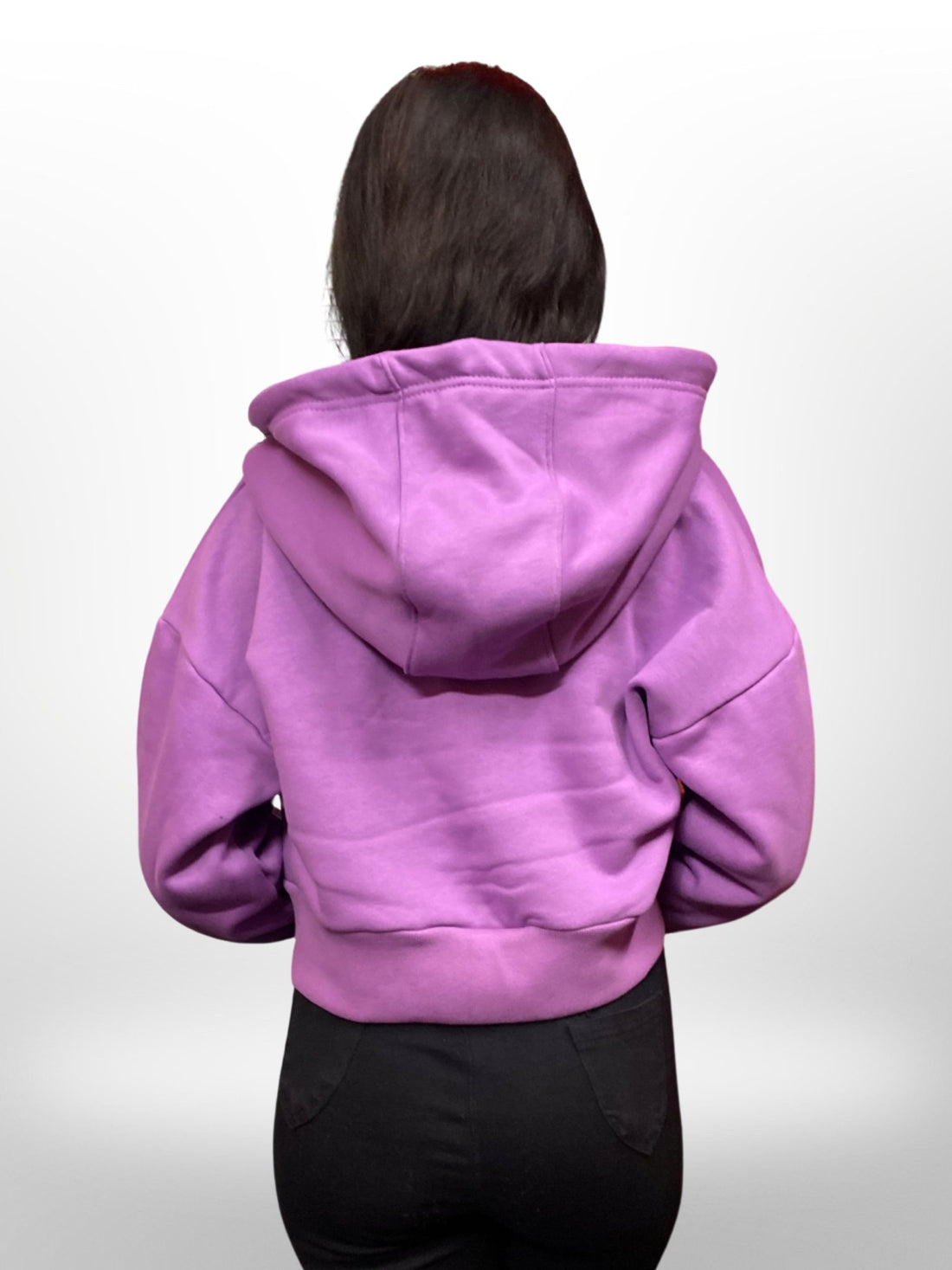 Women and Girls Hoodies|Full Sleeve|Loose fit Solid |100% Cotton Purple Color Women Cropped Oversized Hoodies Legacy Boutiques Legacy Boutiques